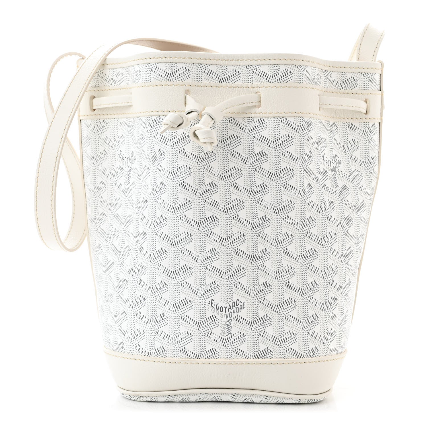 Goyard Goyardine Petit Flot Bucket Bag PM White 1 of 9