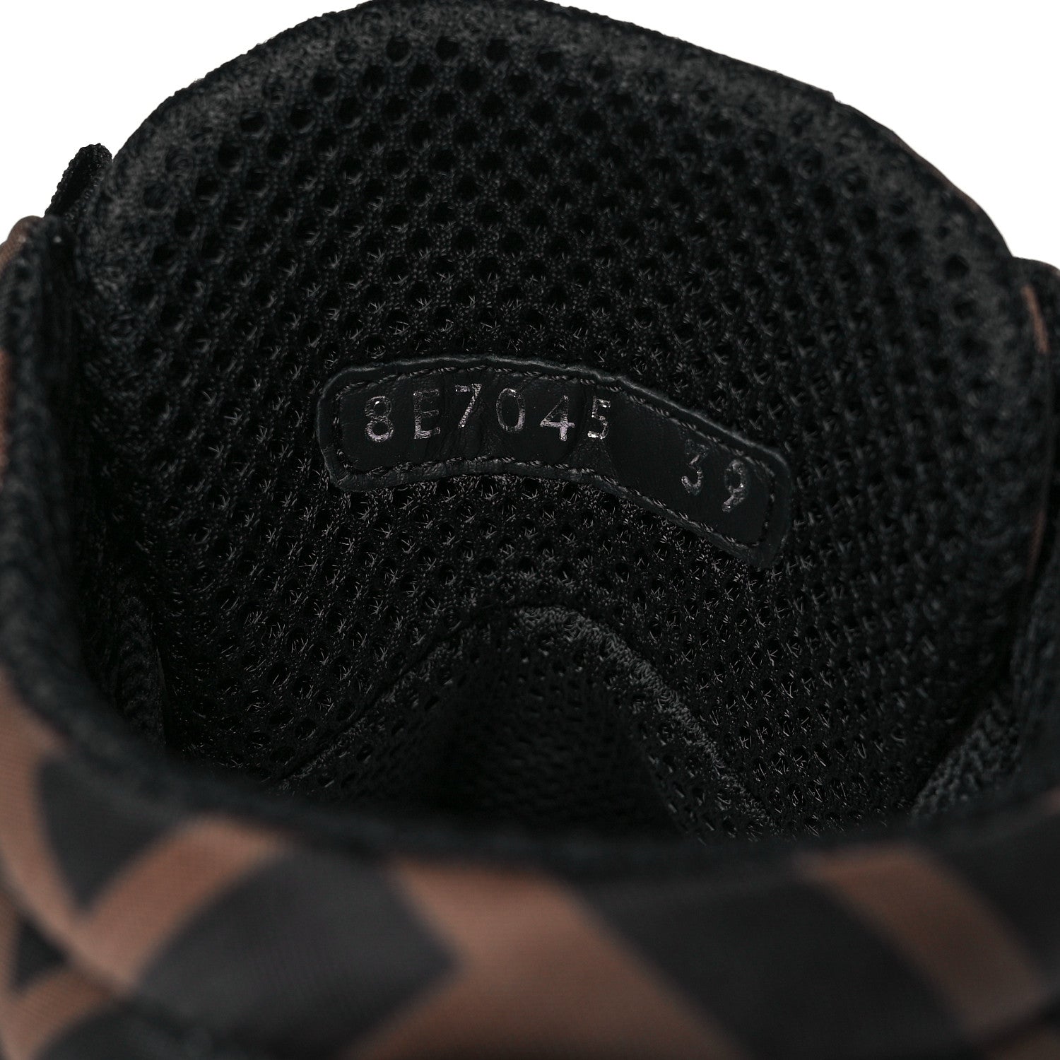 Fendi Nylon FF Reloaded High Top Sneakers 39 Tobacco Black 9 of 9