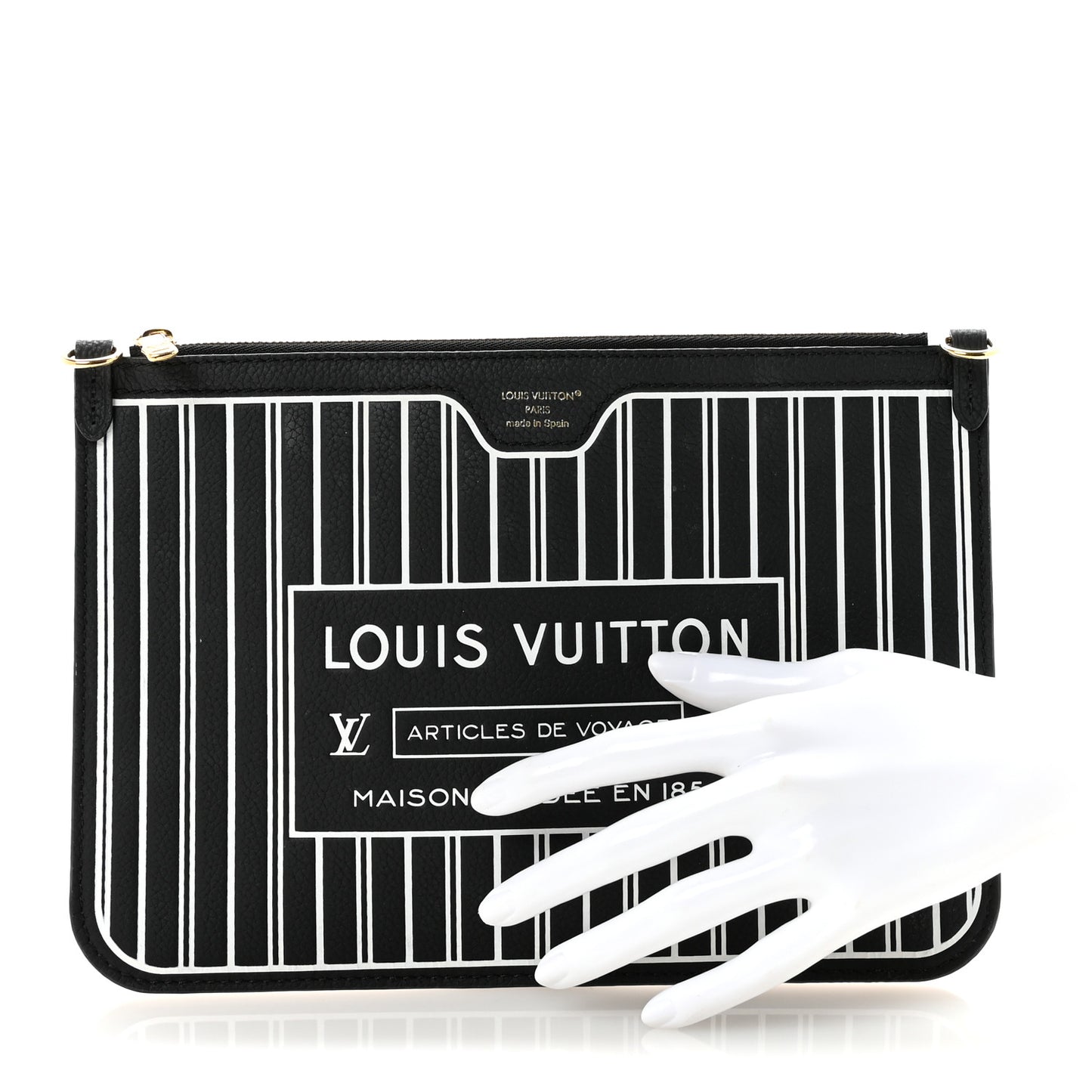 Calfskin Neverfull Inside Out MM Pochette Black