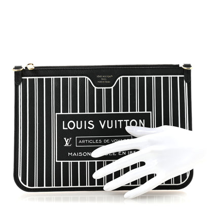 Louis Vuitton Calfskin Neverfull Inside Out MM Pochette Black 2 of 6