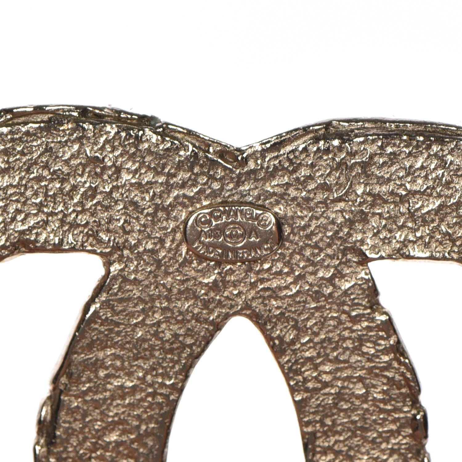 Chanel Crystal CC Brooch Light Gold 4 of 5