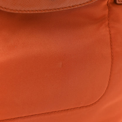 Prada Tessuto Nylon Saffiano Tote Papaya 9 of 9
