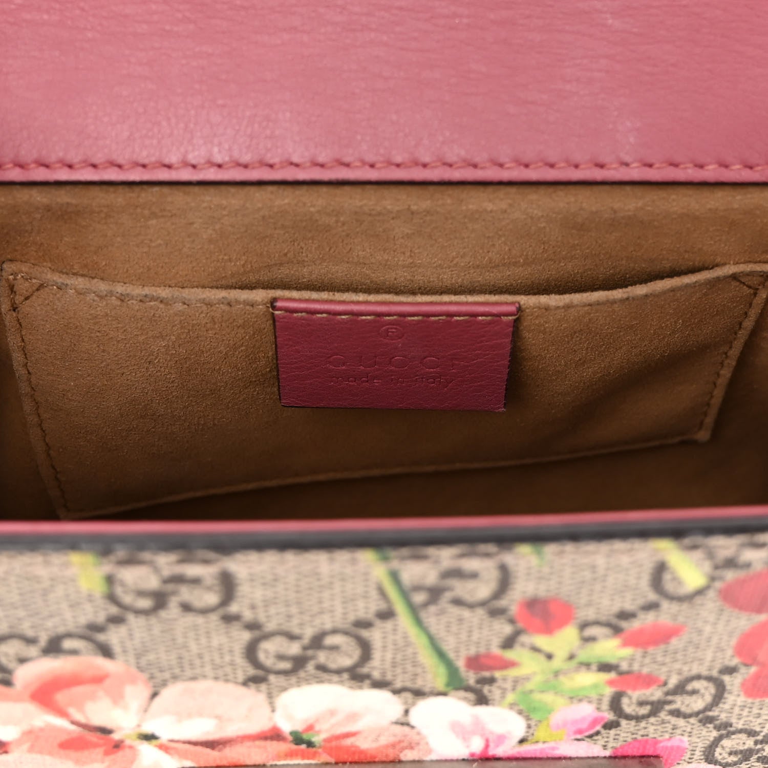 Gucci GG Supreme Monogram Blooms Small Padlock Shoulder Bag Beige Multicolor Dry Rose 6 of 12