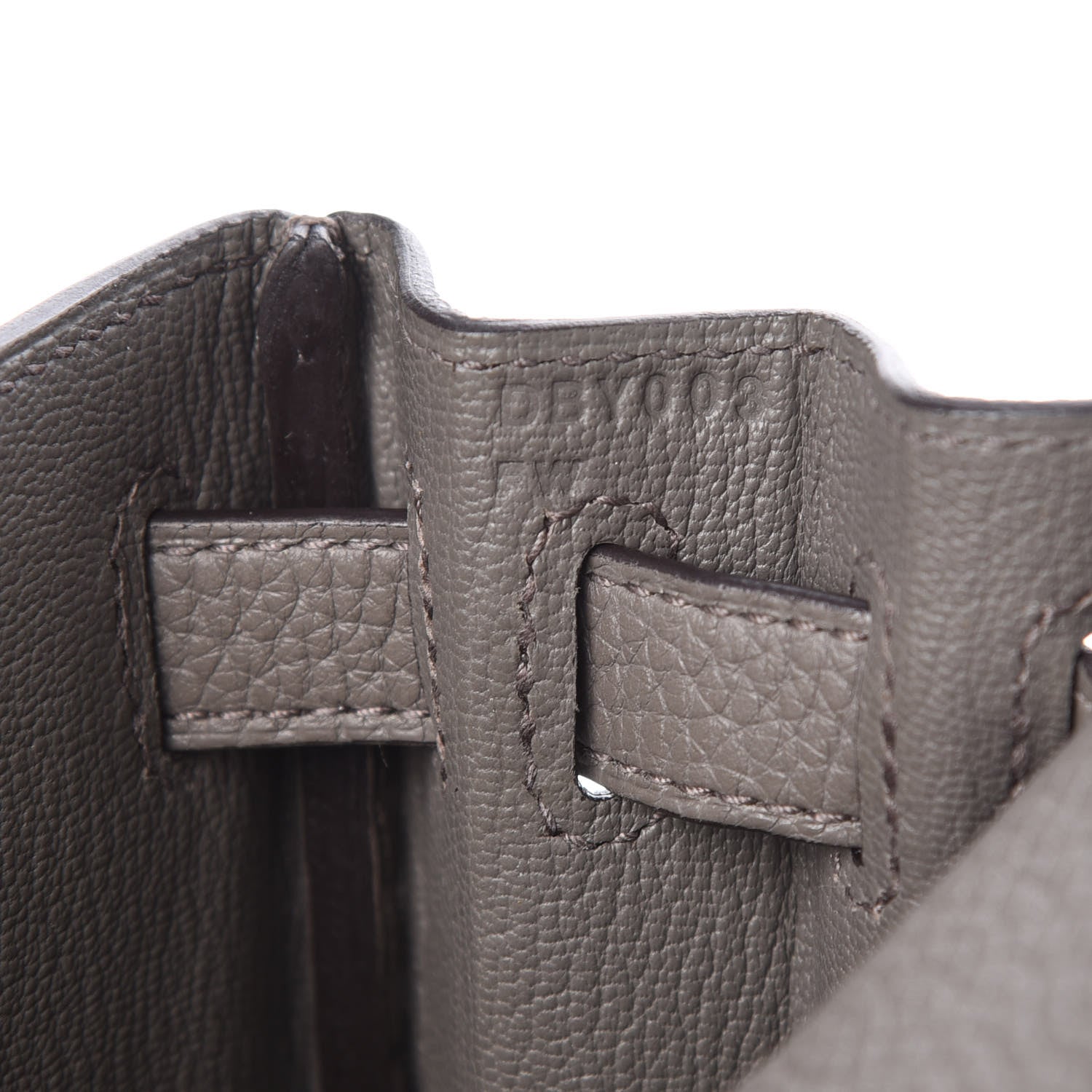 Hermes Taurillon Clemence Kelly Ado Backpack Etain 7 of 8