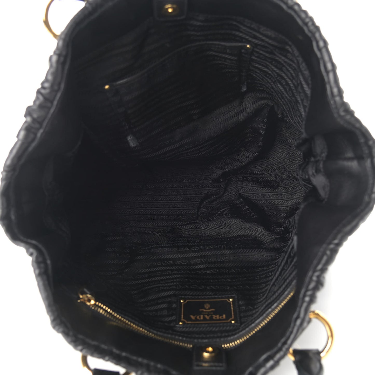 Nappa Gaufre Tote Black