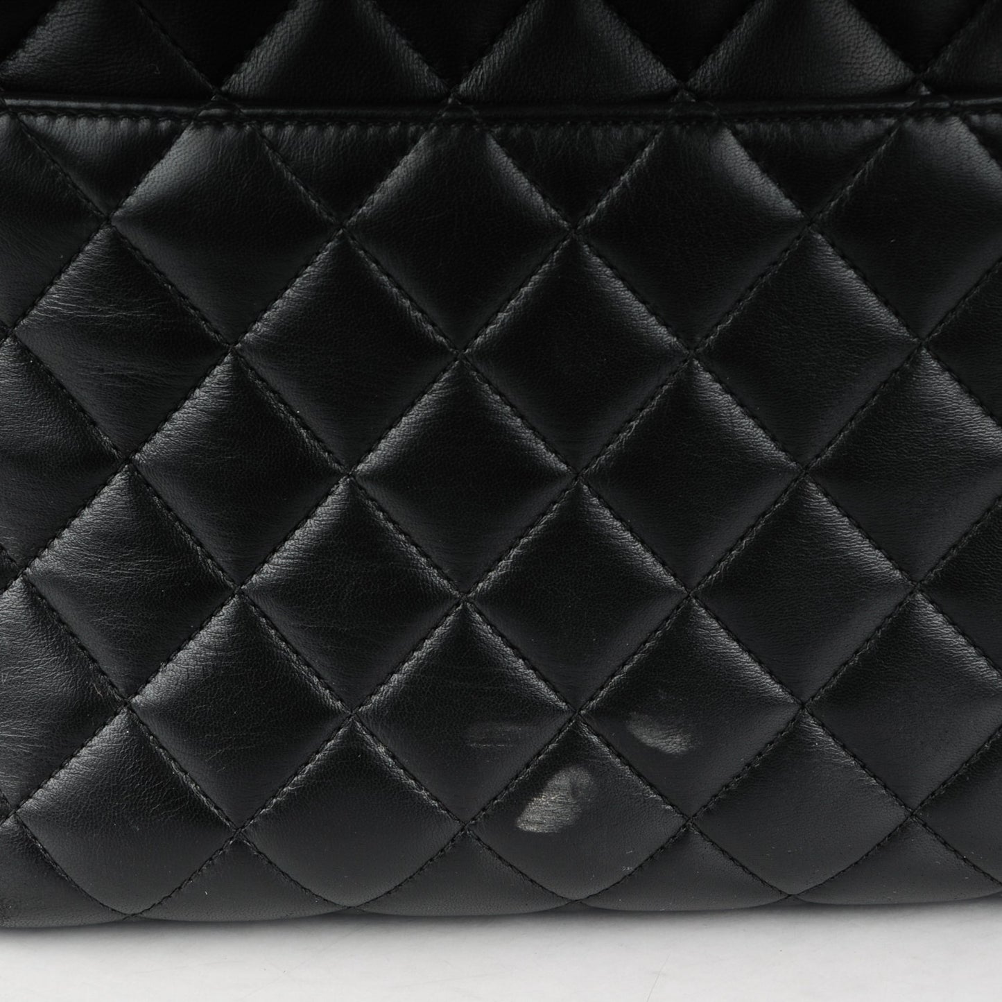 Lambskin Quilted Trendy CC Bowling Bag Black
