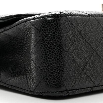 Chanel Caviar Quilted Medium Double Flap Black 9 of 10