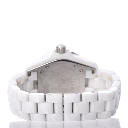 Chanel Stainless Steel Ceramic 33mm J12 Quartz Watch White 4 of 9