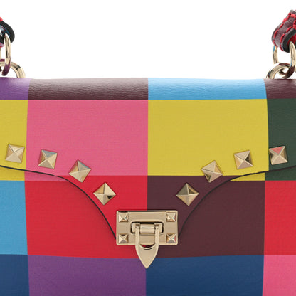 Valentino Garavani Vitello 1973 Rockstud Fliplock Clutch With Chain Multicolor 8 of 10