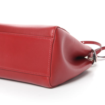 Fendi Nappa Elaphe Monster Eyes Mini Peekaboo Iconic Satchel Ruby Bois de Rose Natural 12 of 18