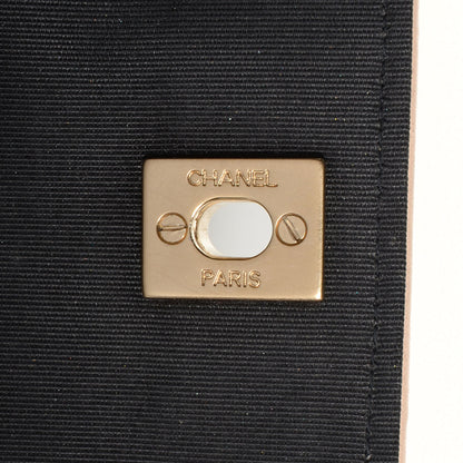 Chanel Lambskin Small Chevron Flap Black Beige 8 of 8