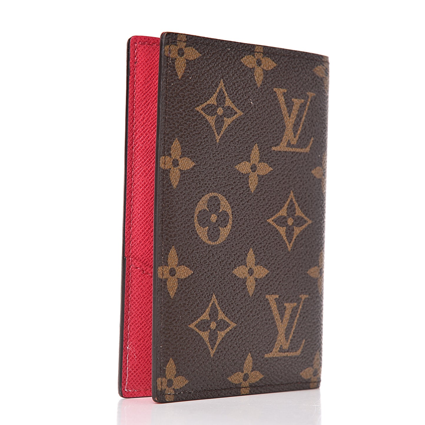 Monogram My LV Heritage Passport Cover Fuchsia White