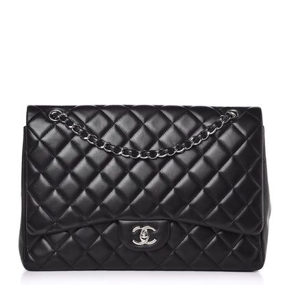 Chanel Lambskin Quilted Maxi Single Flap Black 1 of 10