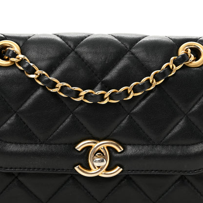 Chanel Shiny Lambskin Quilted Small Single Flap Black 8 of 10
