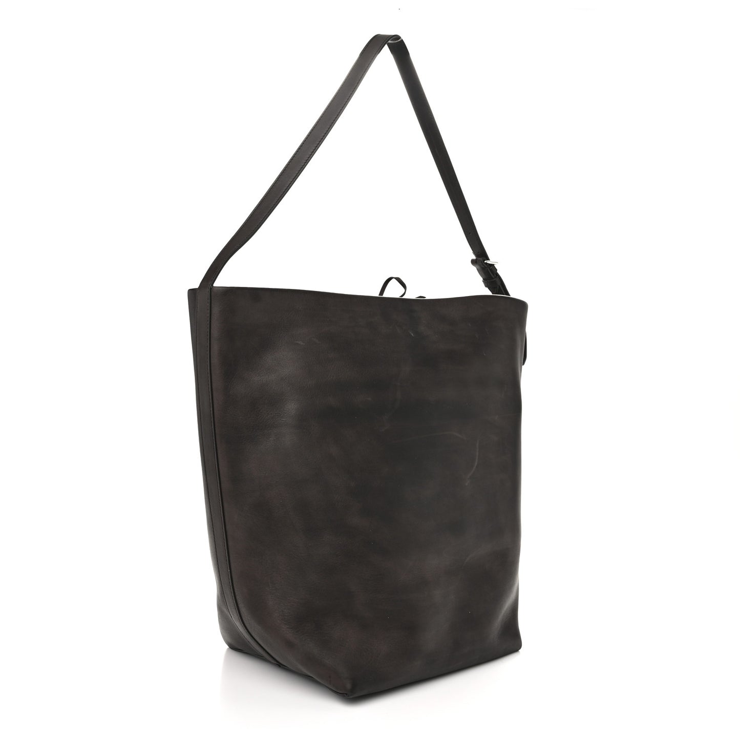 Polished Saddle Calfskin Large N/S Park Belt Bag Dark Brown