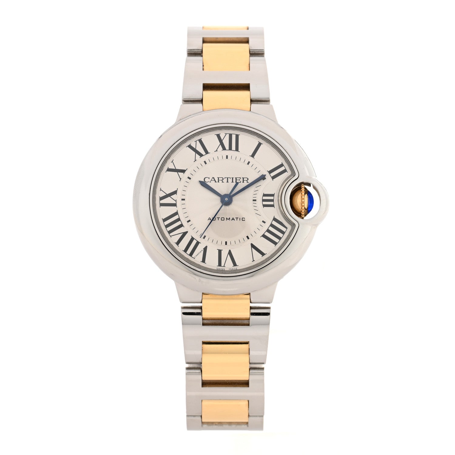 Cartier Stainless Steel 18K Yellow Gold 33mm Ballon Bleu De Cartier Automatic Watch 1 of 5
