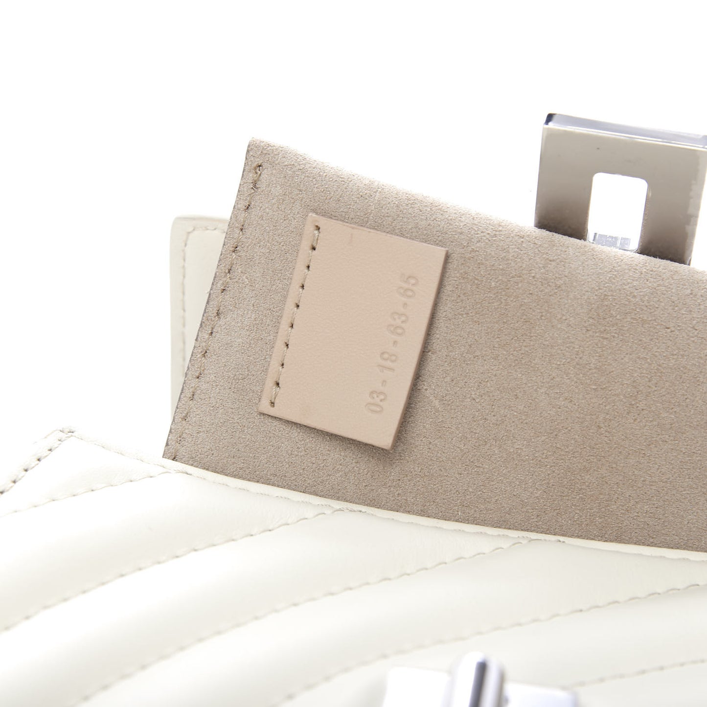 Calfskin Quilted Mini Drew Bijou Shoulder Bag Natural White
