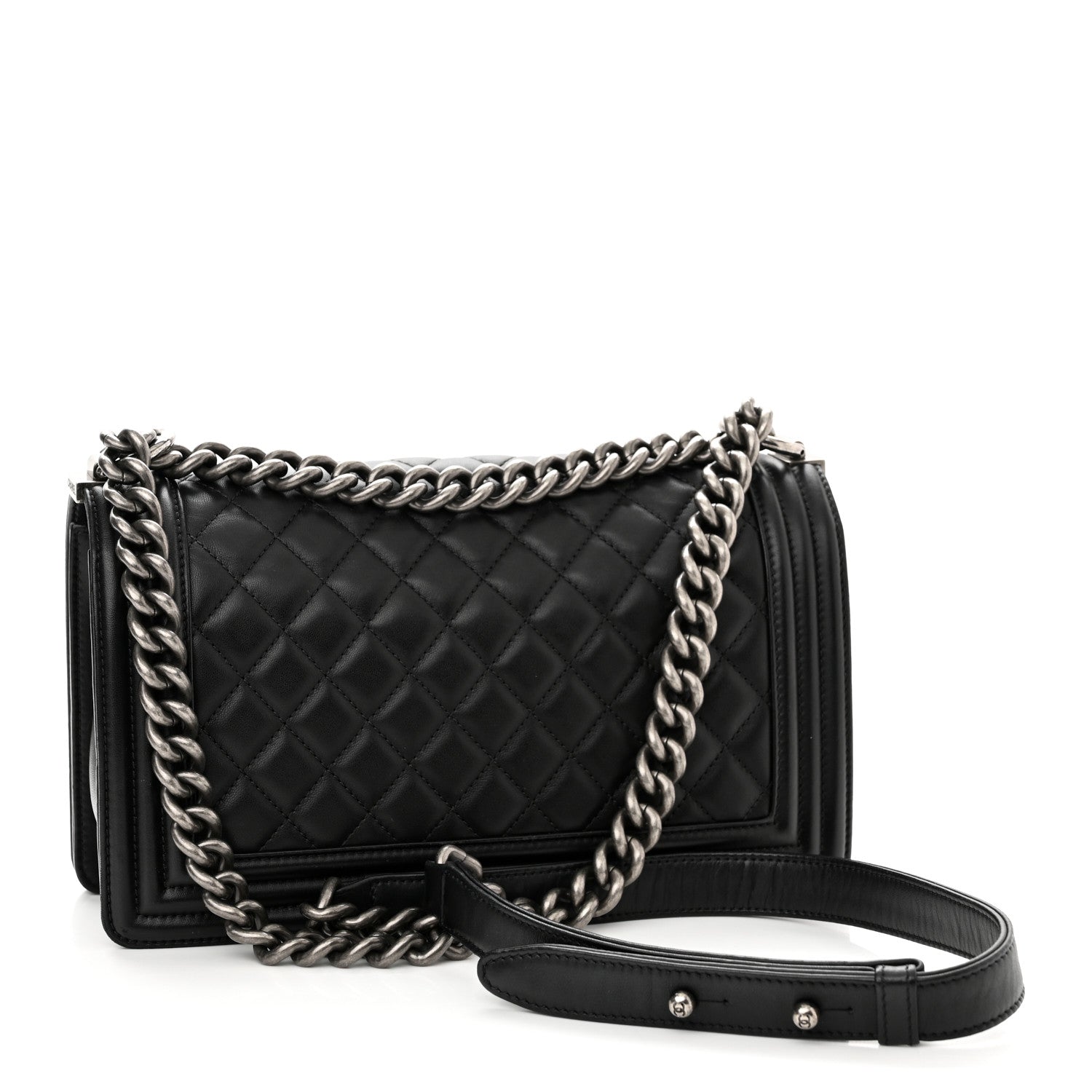 Chanel Lambskin Quilted Medium Boy Flap Black 3 of 11