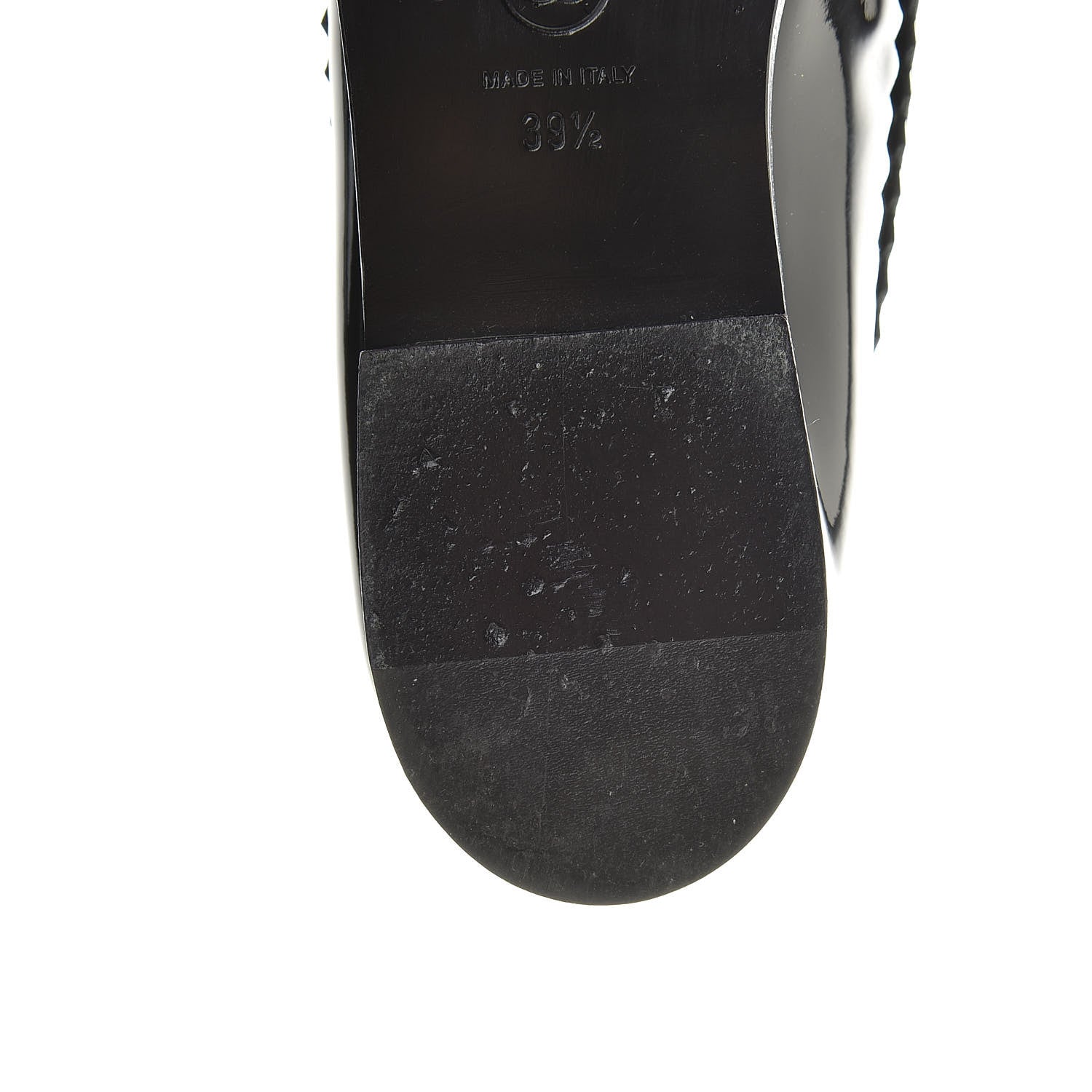 Chanel Patent CC Mocassin Loafers 39.5 Black 13 of 15