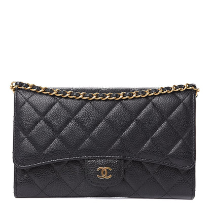 Chanel Caviar Quilted Wallet on Removable Chain Black 1 of 12