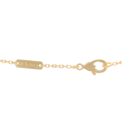 Van Cleef & Arpels 18K Yellow Gold Guilloche Vintage Alhambra Pendant Necklace 4 of 6