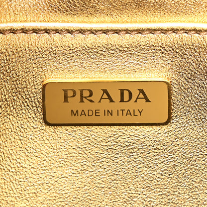Prada Spazzolato Cleo Adjustable Strap Shoulder Bag Platino 5 of 9