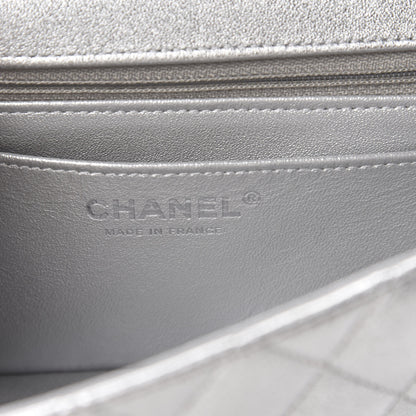 Chanel Metallic Lambskin Quilted Mini Rectangular Flap Silver 8 of 10