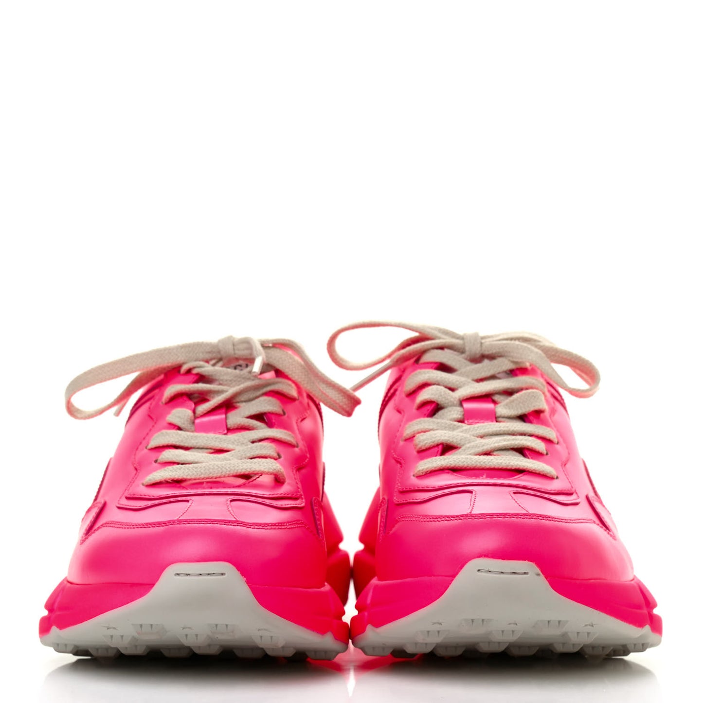 Calfskin Womens Rhyton Sneakers 38.5 Fluo Fuxia
