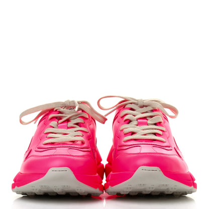 Gucci Calfskin Womens Rhyton Sneakers 38.5 Fluo Fuxia 2 of 4