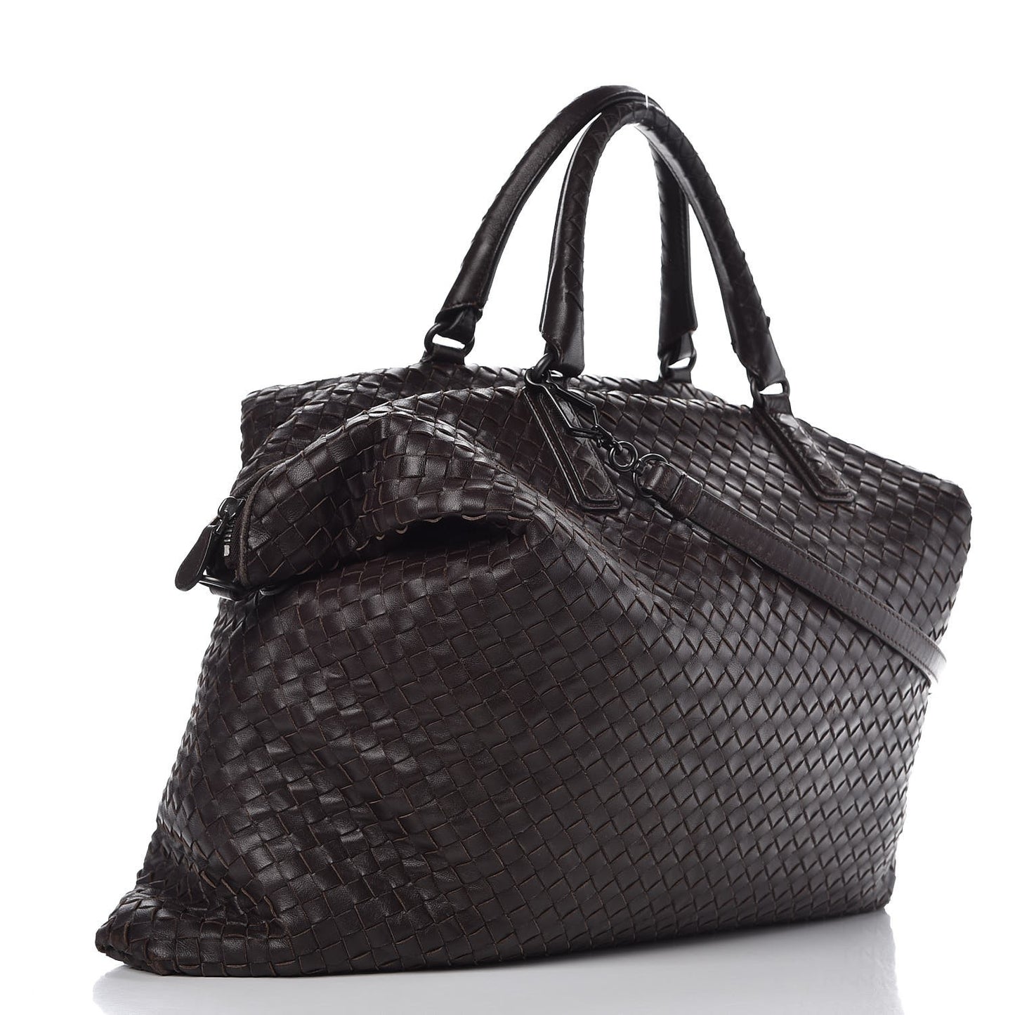 Nappa Intrecciato Maxi Convertible Tote Ebano