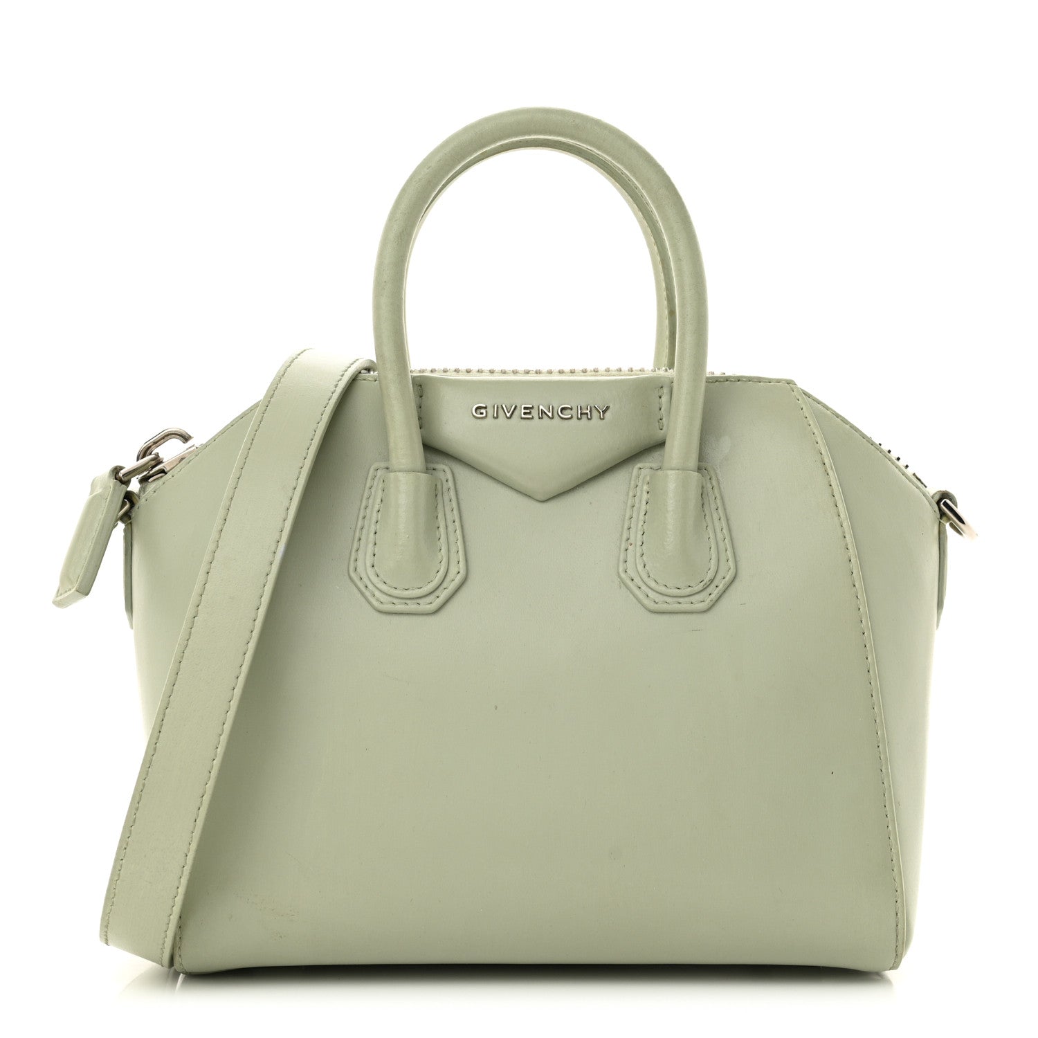 Givenchy Shiny Lord Calfskin Mini Antigona Aqua Green 1 of 17