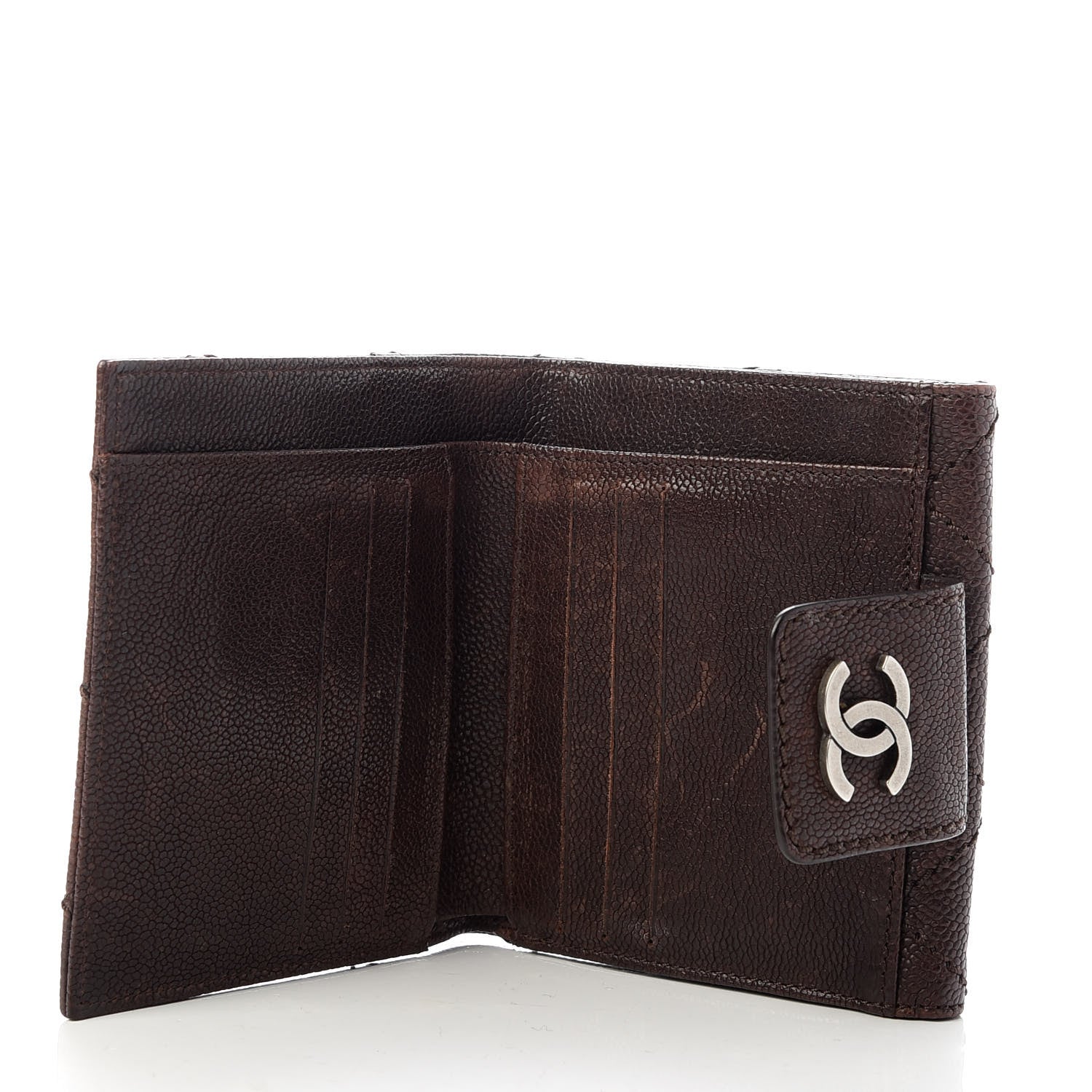 Chanel Caviar Wallet Dark Brown 5 of 8