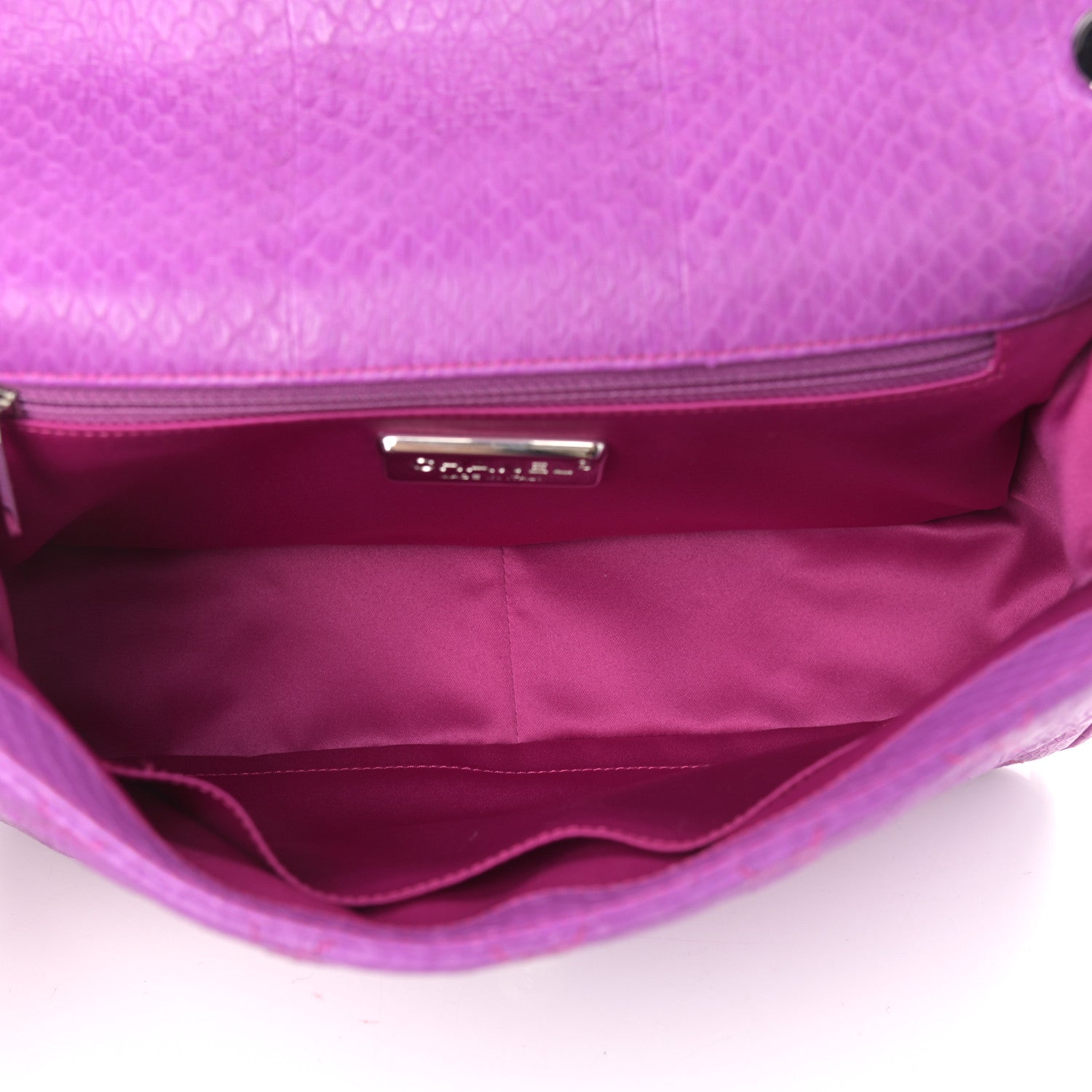 Chanel Elaphe Snakeskin Quilted Jumbo Easy Carry Flap Purple 5 of 9