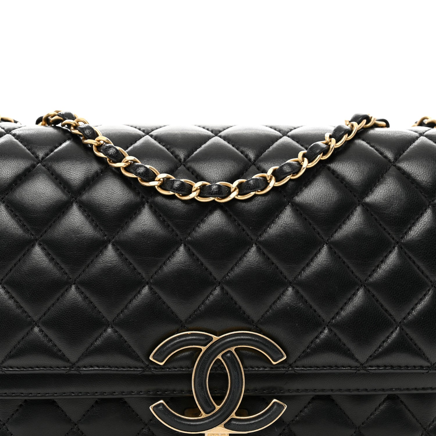 Chanel Lambskin Quilted Large CC Chic Flap Black 5 of 11