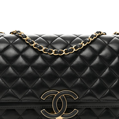 Chanel Lambskin Quilted Large CC Chic Flap Black 5 of 11