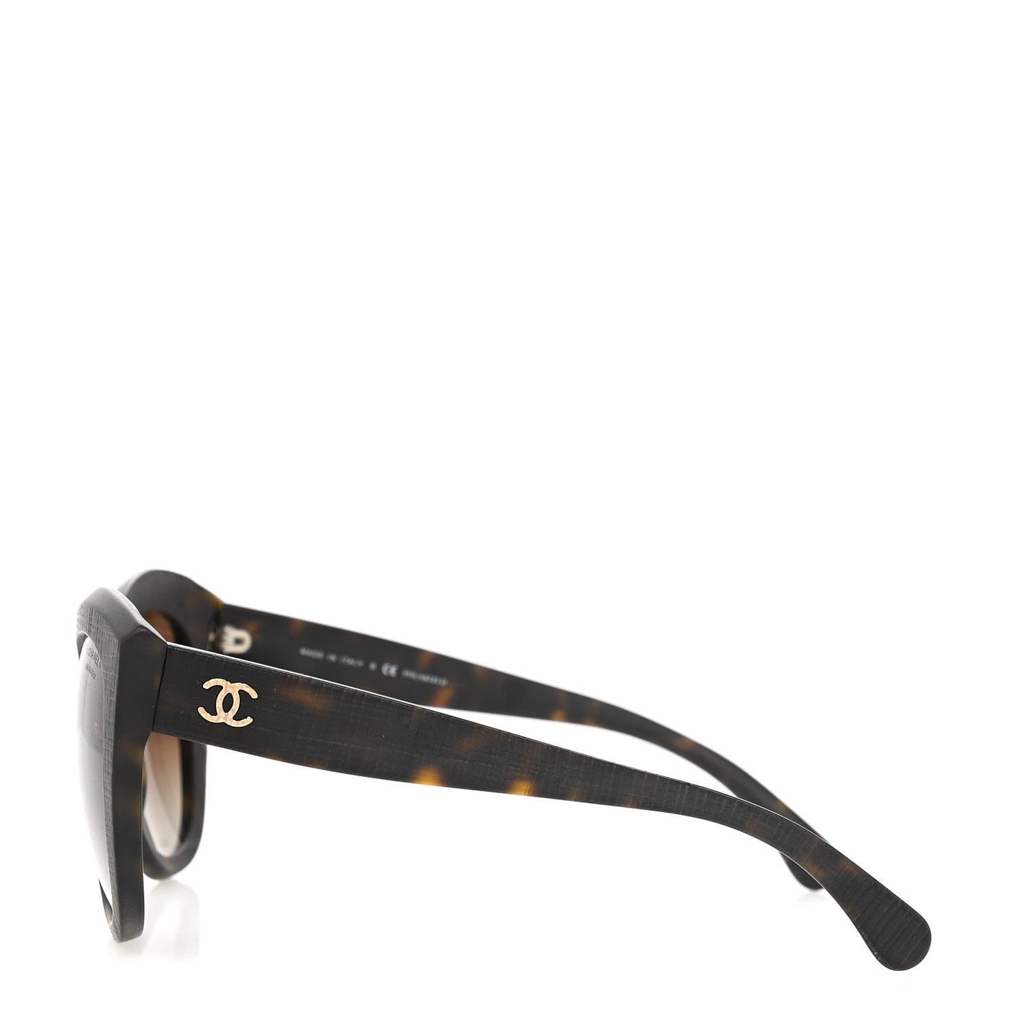 Tweed Effect CC Polarized Butterfly Signature Sunglasses 5332 Havana