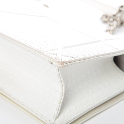 Christian Dior Patent Micro-Cannage Small Diorama Flap Bag White 15 of 17
