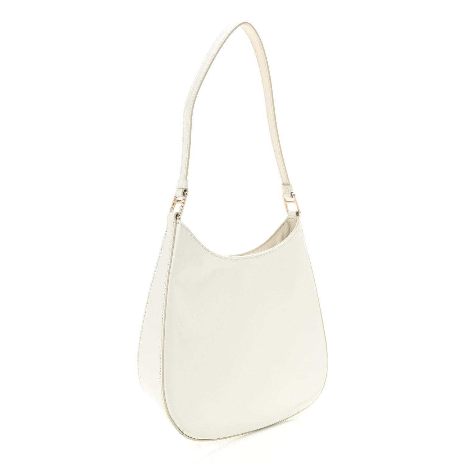 Prada Spazzolato Cleo Shoulder Bag White 3 of 9