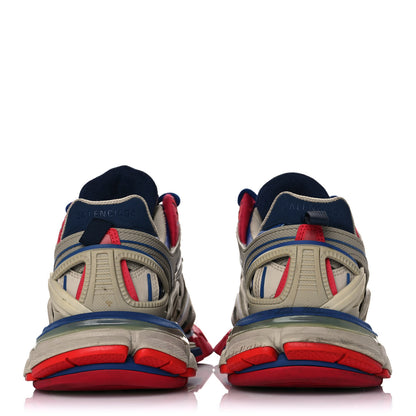 Balenciaga Rubber Mesh Bi-Color Womens Track.2 Open Sneakers 39 Beige Blue Red 5 of 9