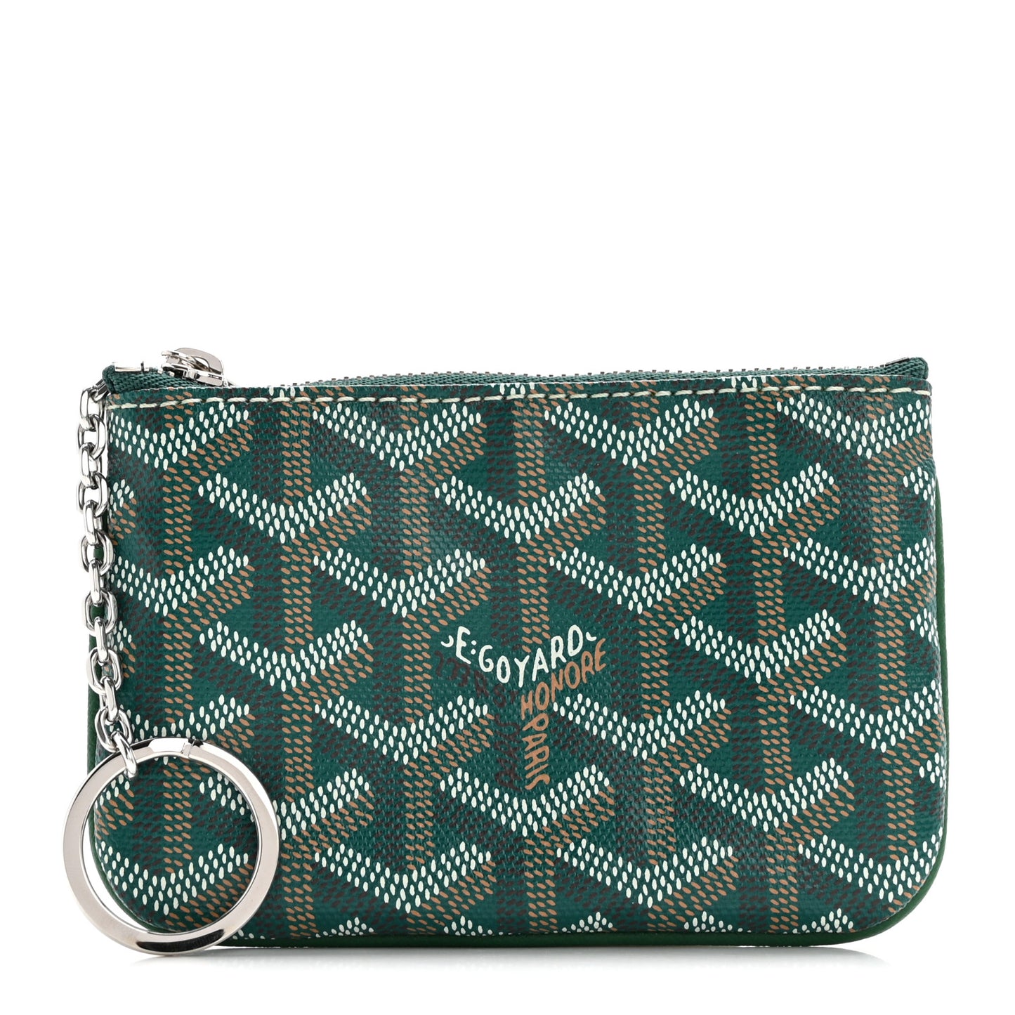 Goyardine Nano Senat Key Pouch Green