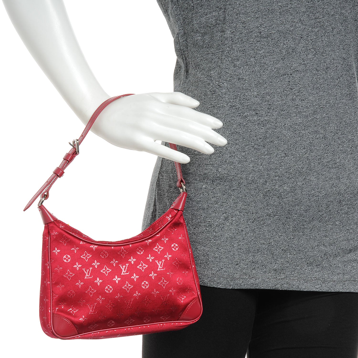 Louis Vuitton Satin Little Boulogne Red 2 of 7
