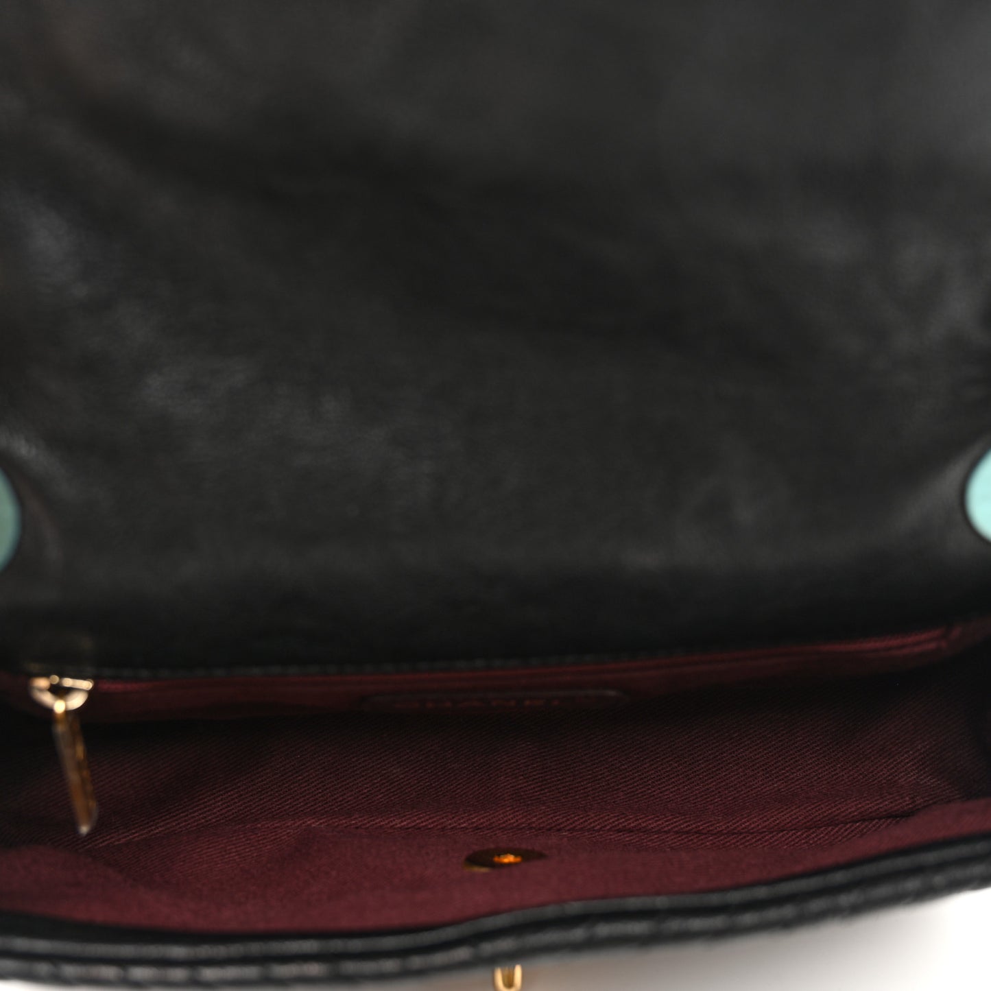 Calfskin Surpique Chevron Flap Black