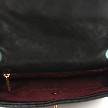 Chanel Calfskin Surpique Chevron Flap Black 5 of 11