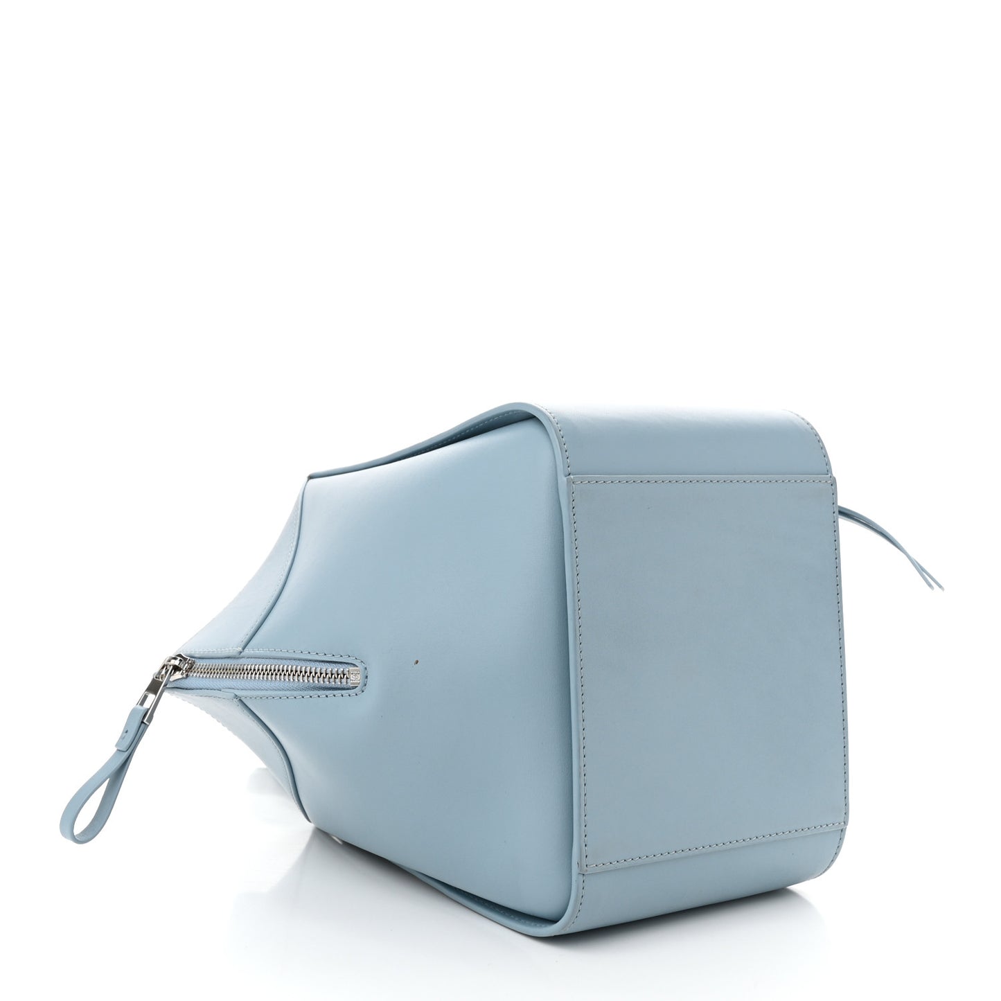 Satin Calfskin Compact Hammock Shoulder Bag Dusty Blue