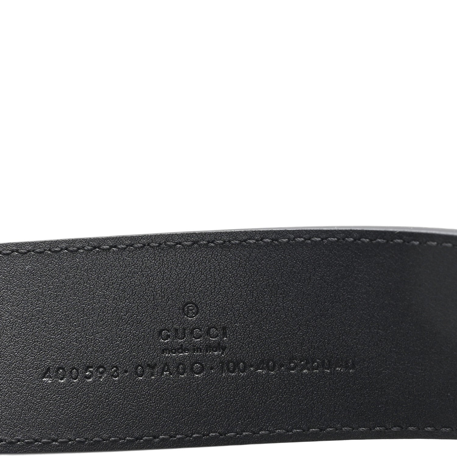 Gucci Plutone Calfskin Double G 40mm Belt 100 40 Black 3 of 4