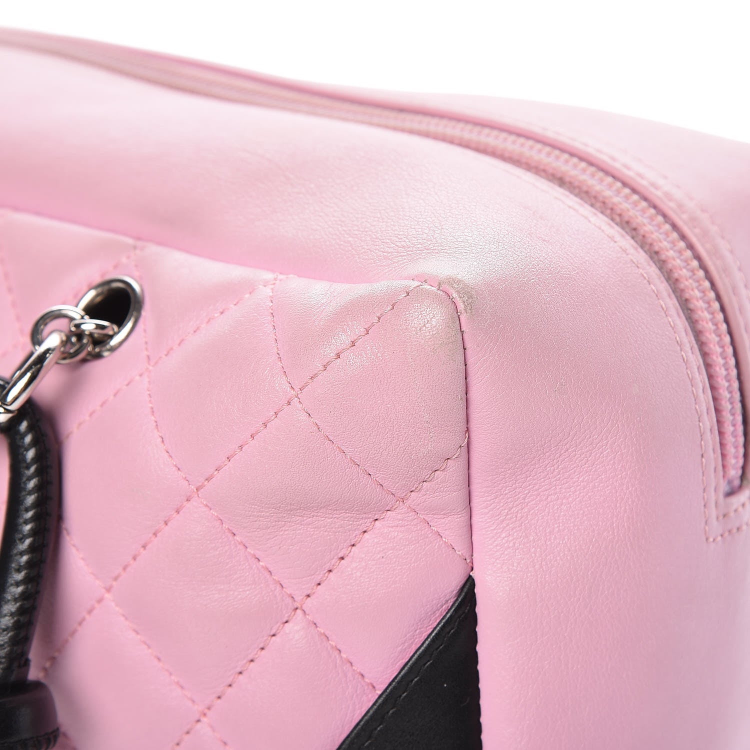 Chanel Calfskin Quilted Large Cambon Bowler Pink 9 of 20