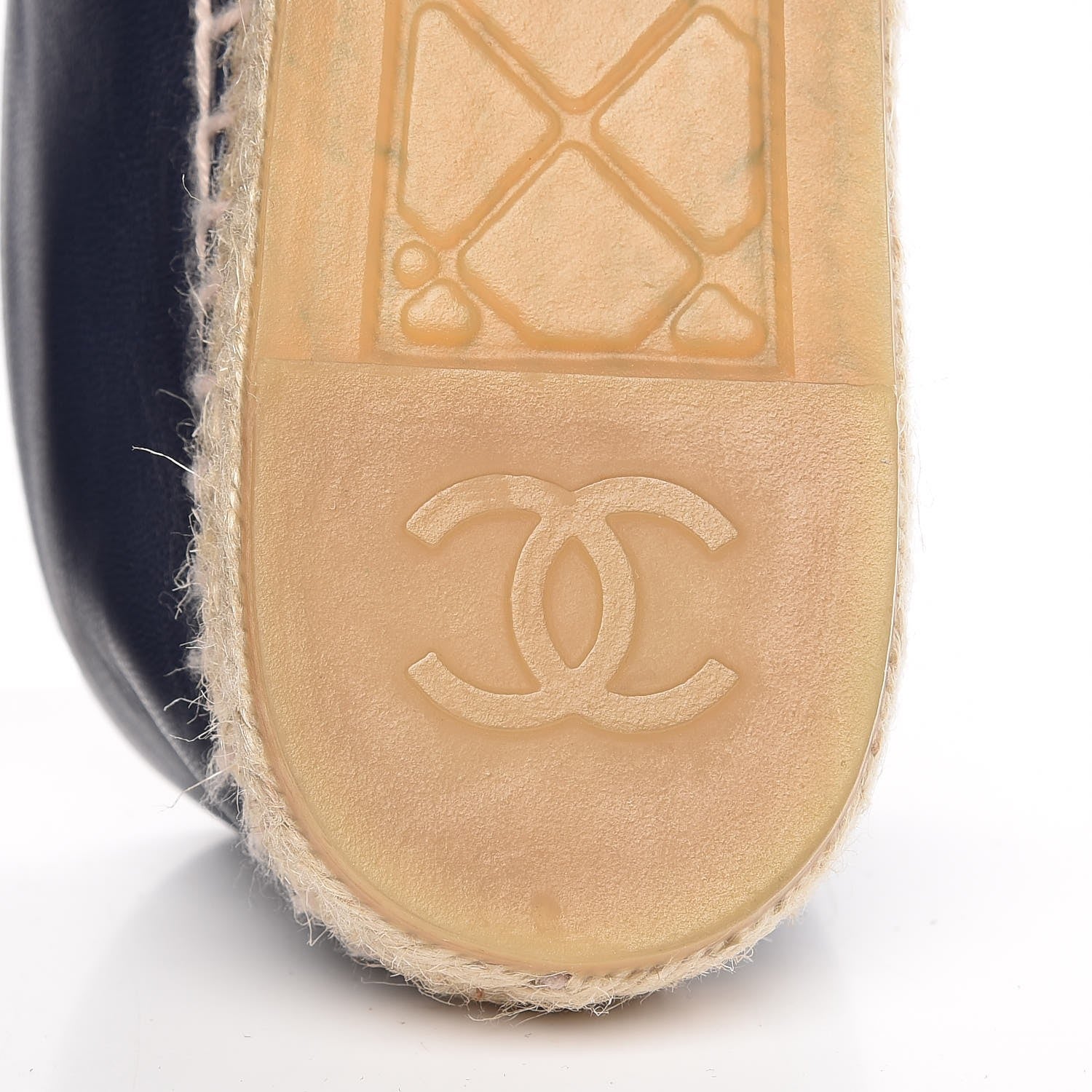Chanel Lambskin CC Espadrilles 37 Navy Black 8 of 11