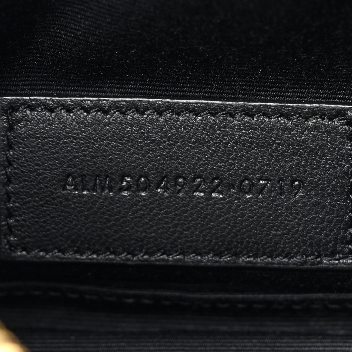 Grain De Poudre Chevron Monogram Bill Pouch Black