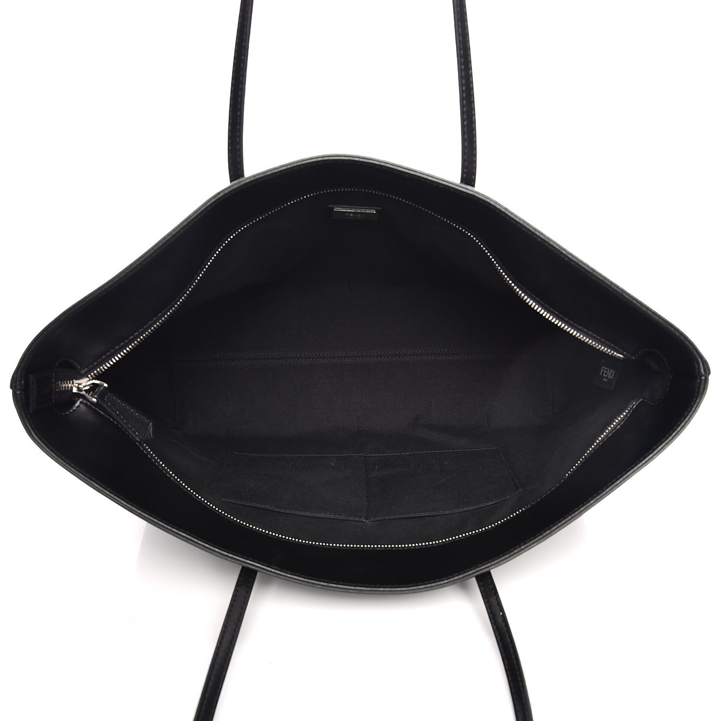 Vitello Liberty Lucido Metal Monster Eyes Medium Roll Tote Black