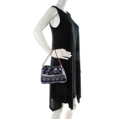 Hermes Barenia Silk Eperons d'Or Fourbi 20 PM Pouch Fauve Bleu Nuit 2 of 8